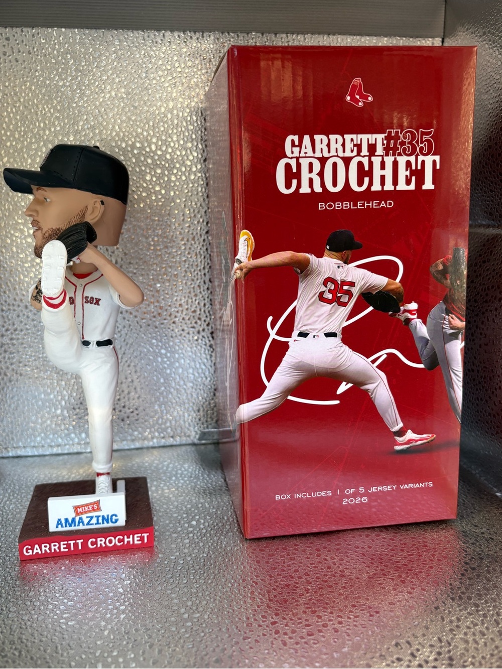 Garrett Crochet white jersey  Boston Red Sox Bobblehead 5-7-26 SGA